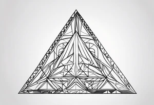 Fractal auto similar triangles centered tattoo idea