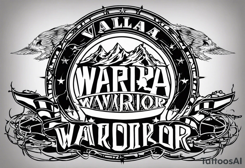 Wounded warrior valhalla barb wire prison tattoo idea