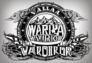 Wounded warrior valhalla barb wire prison tattoo idea