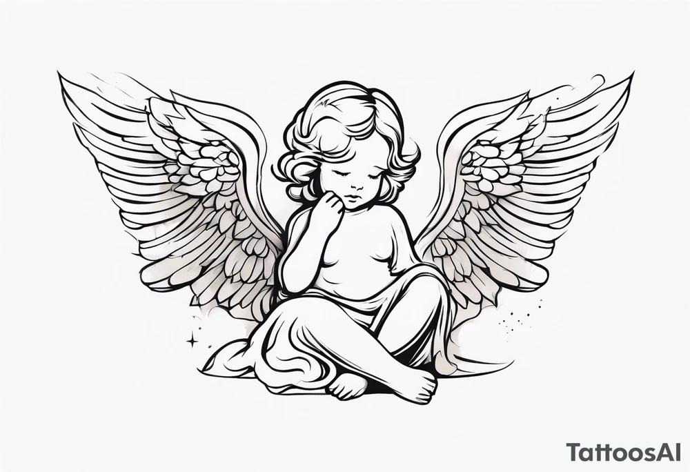 Little angel tattoo idea