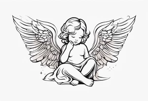 Little angel tattoo idea