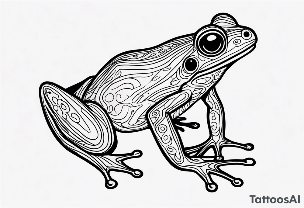 a psychedelic frog tattoo idea