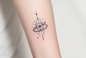 reloj de arena, universo tattoo idea