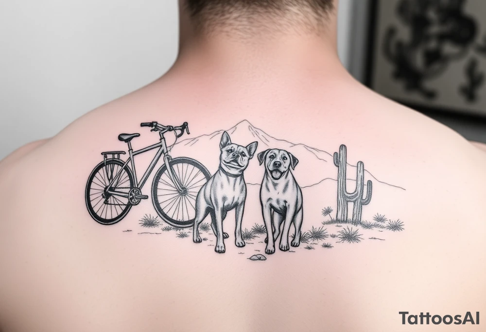 bicycles, love, Pacific Northwest, Arizona desert, dogs tattoo idea