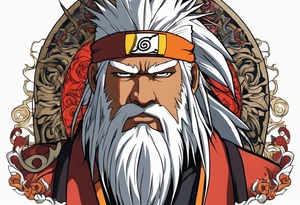 Jiraiya in Sage mode from the anime naruto tattoo idea