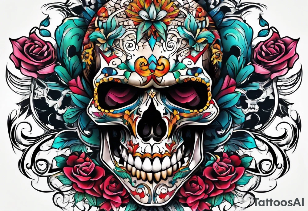 Skull Knee tattoo tattoo idea