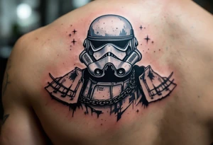 Storm trooper in samurai armor tattoo idea