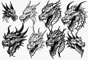 dragon head tattoo idea