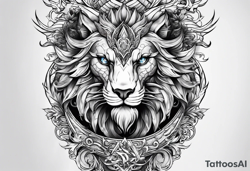 Weiblicher drachenkopf tattoo idea