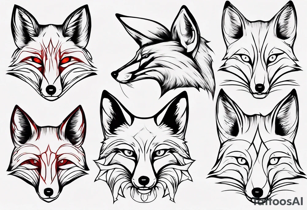 red fox tattoo idea