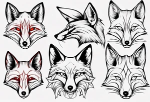 red fox tattoo idea