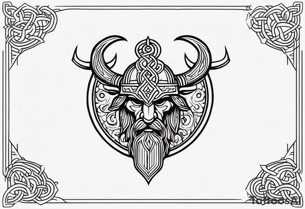 Basic viking tattoo with a symbolic 6 representing 6 brothers tattoo idea Basic viking tattoo with a symbolic 6 representing 6 brothers tattoo idea