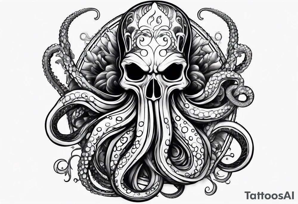 tentacles holding a joint tattoo idea