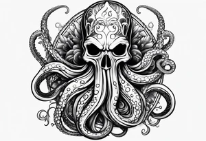 tentacles holding a joint tattoo idea