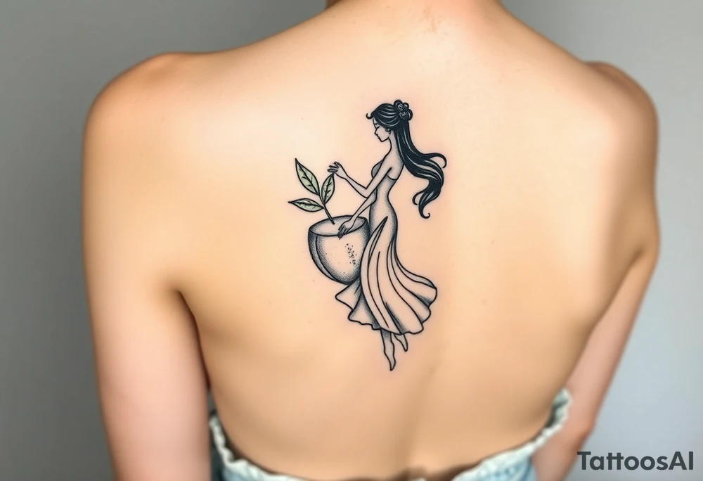 Lime in a coconut and a dancing girl tattoo idea