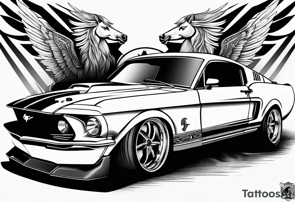 Mustang car tattoo idea