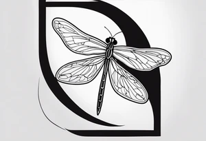 Dragonfly with delicate wings tattoo idea