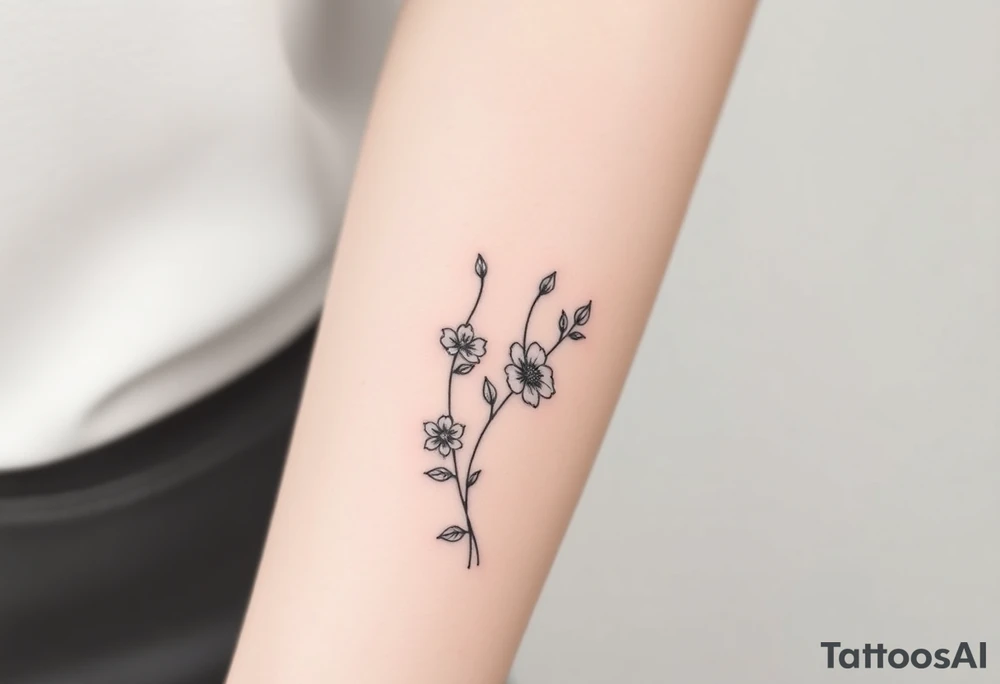 a creepy tattoo of a girls body but with flowers to represent growth tattoo idea