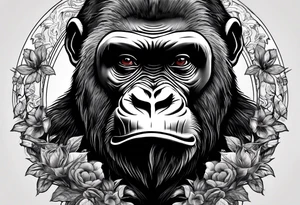 gorilla and berat tattoo idea