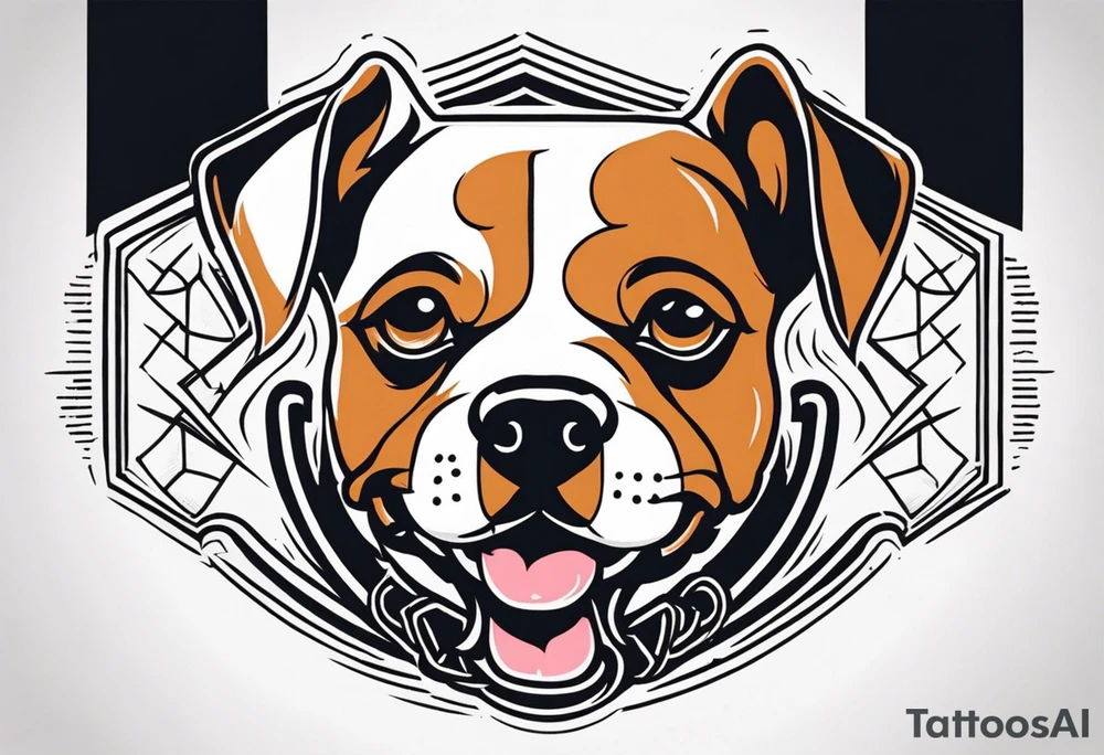 Dog boxing coach tattoo idea