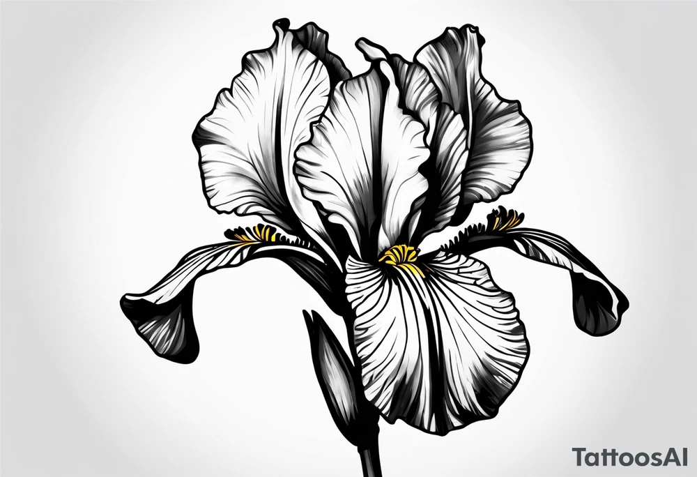 Iris flower tattoo idea