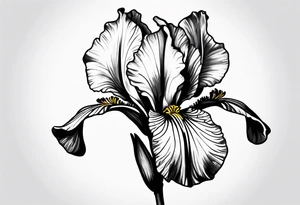 Iris flower tattoo idea