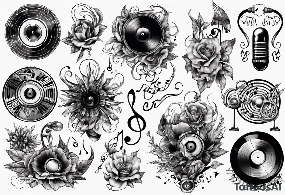 music sound tattoo idea