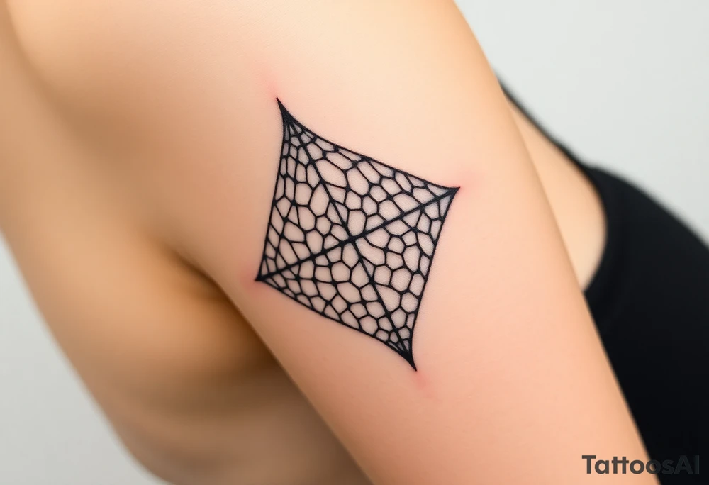Thick sexy negative fishnet latex tattoo idea
