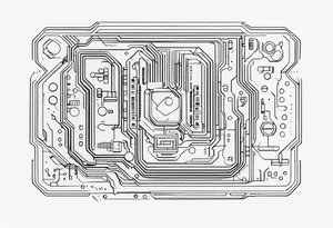 Futuristic Circuit Board tattoo idea