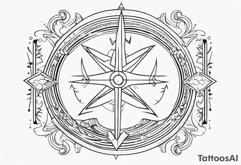 sagittarius sign with designs surrounding it tattoo idea sagittarius sign with designs surrounding it tattoo idea