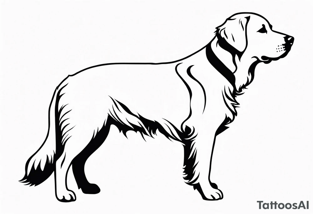 a golden retriever in plain white karate gis tattoo idea