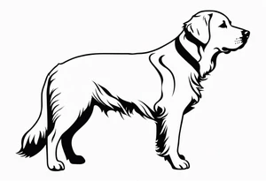 a golden retriever in plain white karate gis tattoo idea