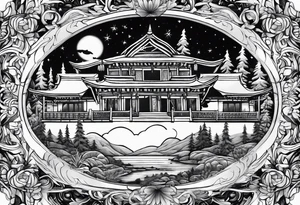 Backpacking and hiking tattoo idea