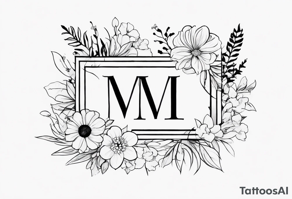 roman numerals for March 13, 2011 surrounded by floral and shapes on tricep tattoo idea