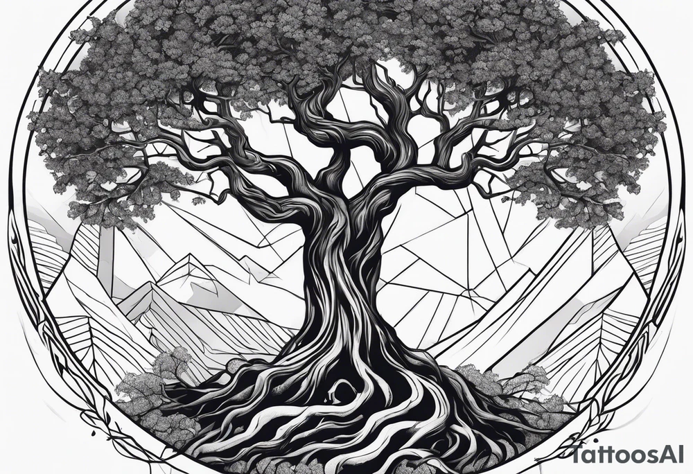 Tree and roots tattoo idea