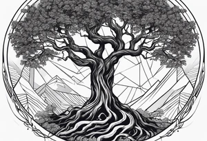 Tree and roots tattoo idea