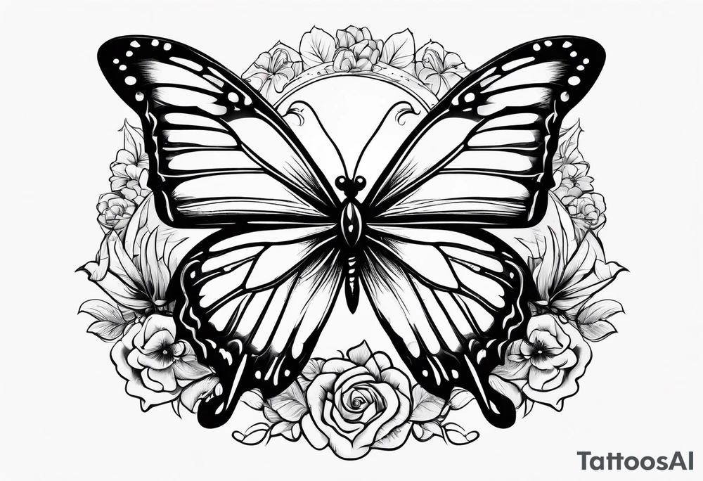 butter fly tattoo idea