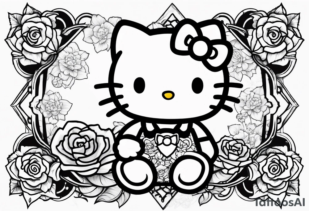 Hello kitty horor tattoo idea