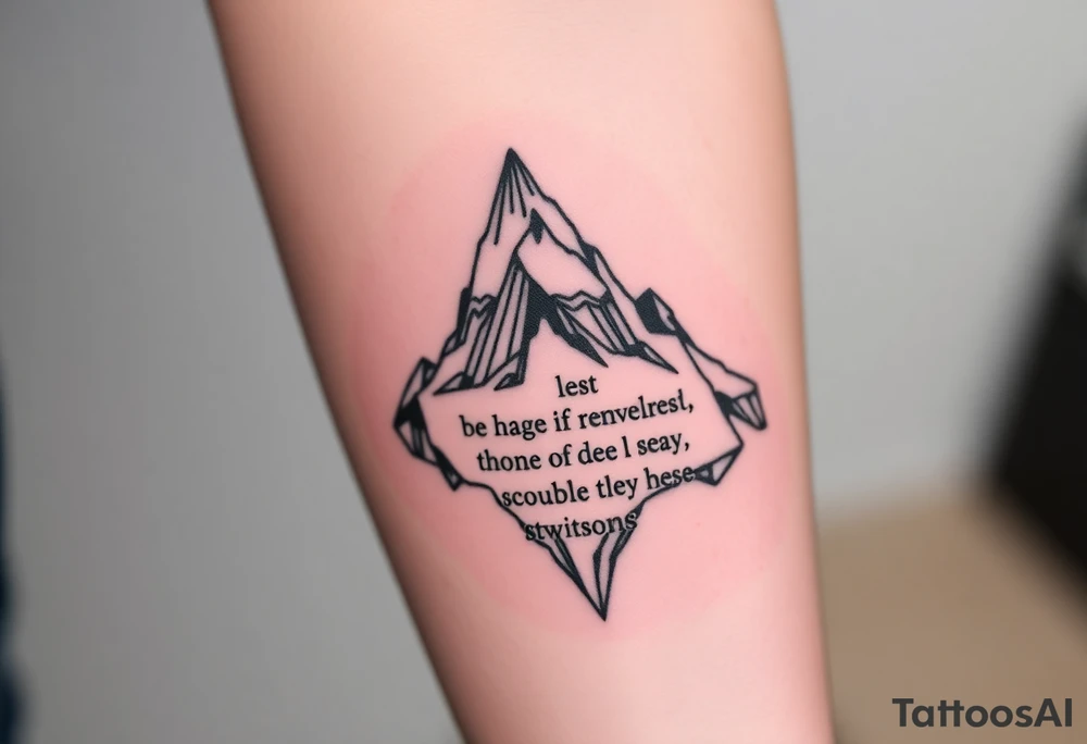 Iceberg, invictus poem, family tattoo idea