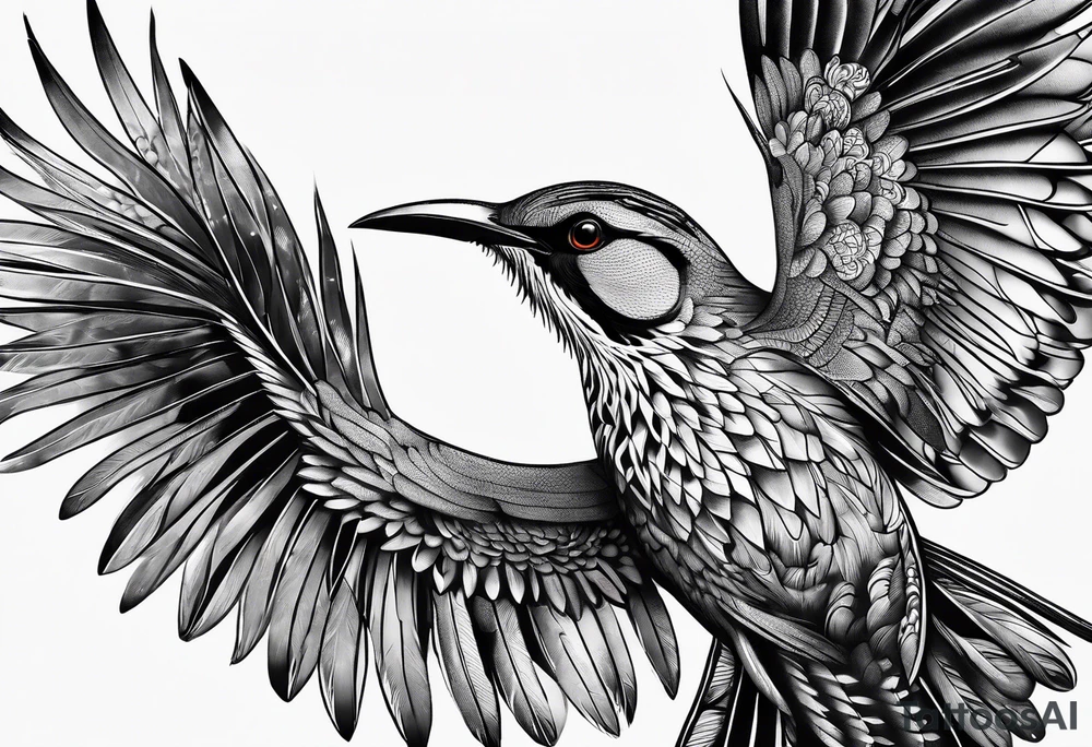 wattlebird tattoo idea