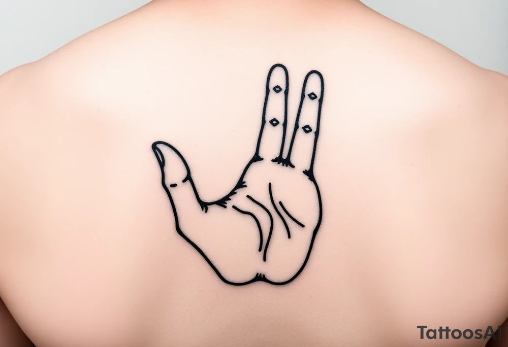 Buddha hand making 'like' gesture. Thumbprint is a social media logo. Dotwork style, black ink, 7cm. tattoo idea