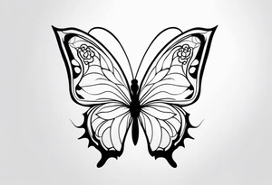 Pretty butterfly tattoo idea