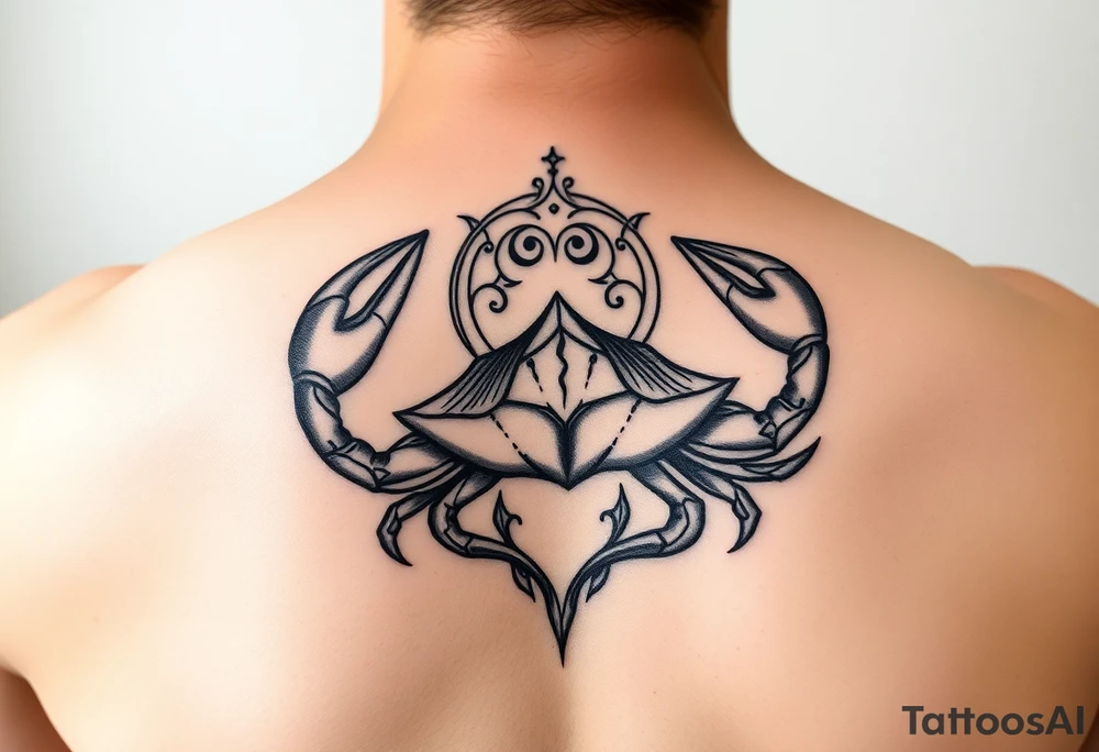 Female birth sign Cancer tattoo idea