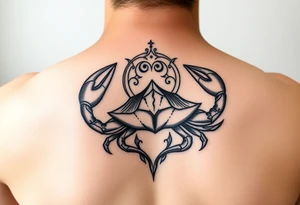 Female birth sign Cancer tattoo idea