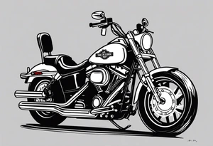 Rest in peace adam.Harley Davidson  with tall handlebars tattoo idea