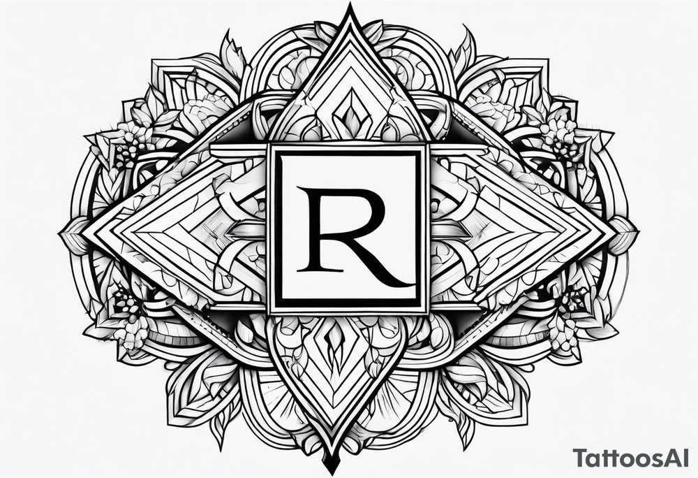 Initials RET tattoo idea