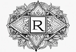 Initials RET tattoo idea