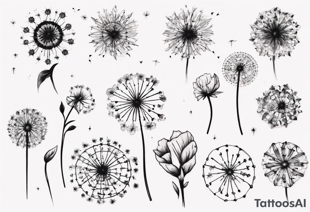 Wish dandellion tattoo idea