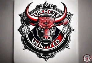 Manchester united 
Red Devil heading a 
football tattoo idea
