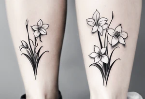 Snow drop wrapping around an ankle tattoo idea